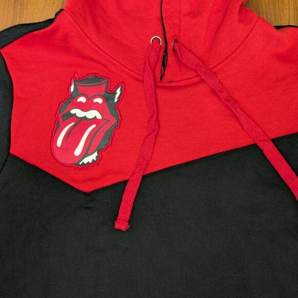 ROLLING STONES RALEIGH ZIP CODE TOUR 2015 OFFICIAL HOODIE PULLOVER MEDIUM RED - Picture 5 of 16